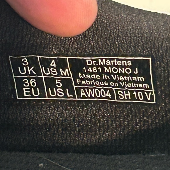 Dr.Martens 1461 Mono Black Leather Oxford Shoes Mens Sz 4 Women’s 5 Worn Once - Picture 6 of 9